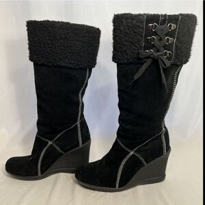 REACTION BY KENNETH COLE SUEDE LEATHER FALL WINTER  WEDGE S BOOT